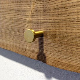 TUISKU Gold Color Wall Hanging Hooks, Set of 2 Wall Hangers, Coat Hangers, Coat Hangers, Outerwear, Hat, Keys, Aluminum, Screw Type, Round