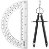 EBOOT Student Geometry Math Set, Metal Drawing Compass and 6