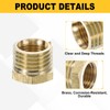 sourcing map 4Pcs G1/4 Male x G1/8 Female Brass Reducer