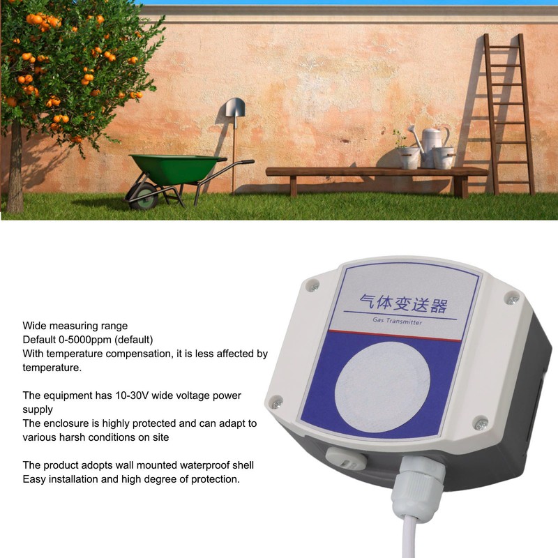 10‑30V Wall Mount CO2 Sensor 485 Communication Carbon Dioxide Temperature