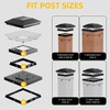 T-SUN Solar Post Cap Lights Outdoor 12 Pack, 2 Modes