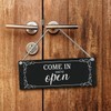 Come in we're open - Sorry we're closed reversible sign