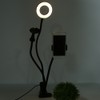 USB LED Ring Fill Light Lamp with Phone Holder Microphone