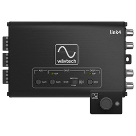 Wavtech link4-4-Channel Line Output Converter with AUX Input, Signal Summing and Remote