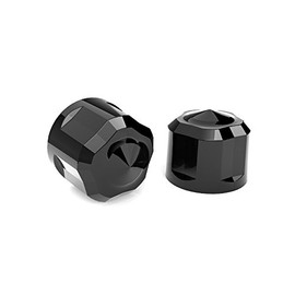 Diamond Cut Crown Bolt Cap Kit (Black Painted) for M8 motorcycle motors