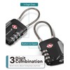 Fosmon TSA Approved Cable Locks for Luggage, Suitcase, Gun Case