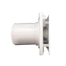 ILLUX Extractor de Aire silencioso, antirretorno, Elimina olores, Vapor y Humedad, para baño, Cocina, 4 Pulgadas con luz LED 6 W (Luz Cálida 3000K)