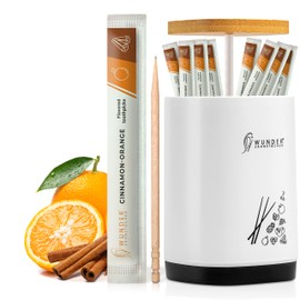 Wunder Toothpicks with Flavour - 100 x Toothpicks Individually Packed + 1 x Toothpick Dispenser - Oral Hygiene - Fresh Breath - Dispenser for Toothpicks - Individually Packed Toothpicks