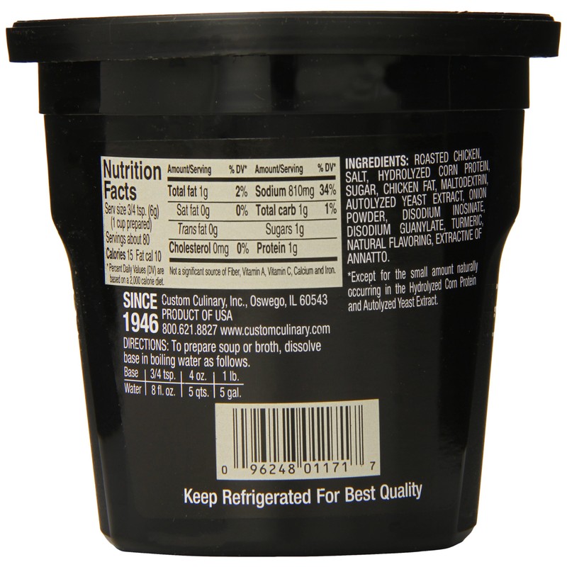 Custom Culinary Master's Touch Chicken (no Msg) Base, 16-Ounce Plastic