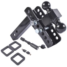 6" Rise/DropTrailer Hitch Replacement for Vehicles with 2" Receiver Hitch Black 20000lbs GTW Weonefit