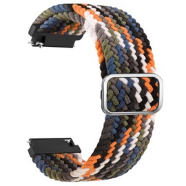 Braided Stretchy Strap Compatible With Garmin Forerunner 55/645/245, 20mm Nylon Band for Forerunner Watches (Denim Color)