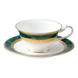 Noritake ノリタケ カップ & ソーサー ( コーヒー ティー 兼用) 220cc フィッツジェラルド グリーン ボーンチャイナ T59587/4712