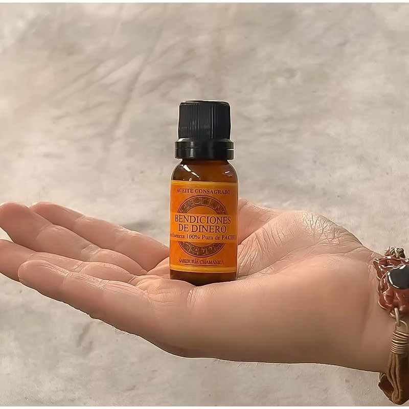 Bendiciones de Dinero Aceite Consagrado, Aceite Esencial de Pachulí 100%