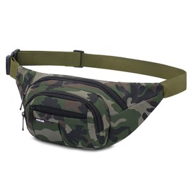 Waterproof Bum Bag Waist Fanny Packs Travel Hiking Outdoor Sport Money Hip Bag Pouch Pack Holiday Running Belt (Green#1)