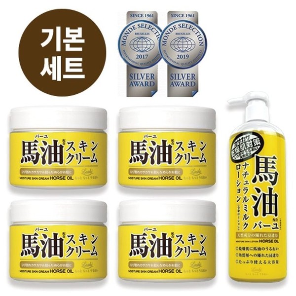 Roshi Mayu Skin Cream 220gX4+Natural Milk Lotion 485ml, single option