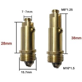 RUIAN Pop Up Bolt Brass Click Clack Push Spring Plug Clicker Replacement for Bathroom Basin Drain Sink Stopper，2Pcs