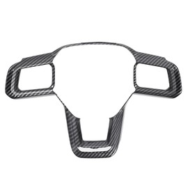 YINGTUU for Ford Mustang Accessories 2024 2025 Steering Wheel Trim Decals Interior Stickers - Carbon Fiber Grain
