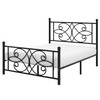 VECELO Queen Size Metal Platform Bed Frame with headboard and