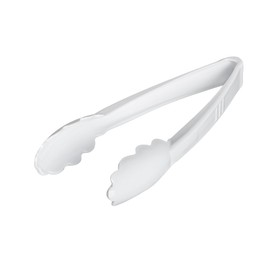 Restaurantware White Serving Tongs 10 count 9” Heavy Duty Disposable Plastic Tongs with Long Handles and Scalloped Edges for Catered Events, Weddings, or Buffets and Restaurants