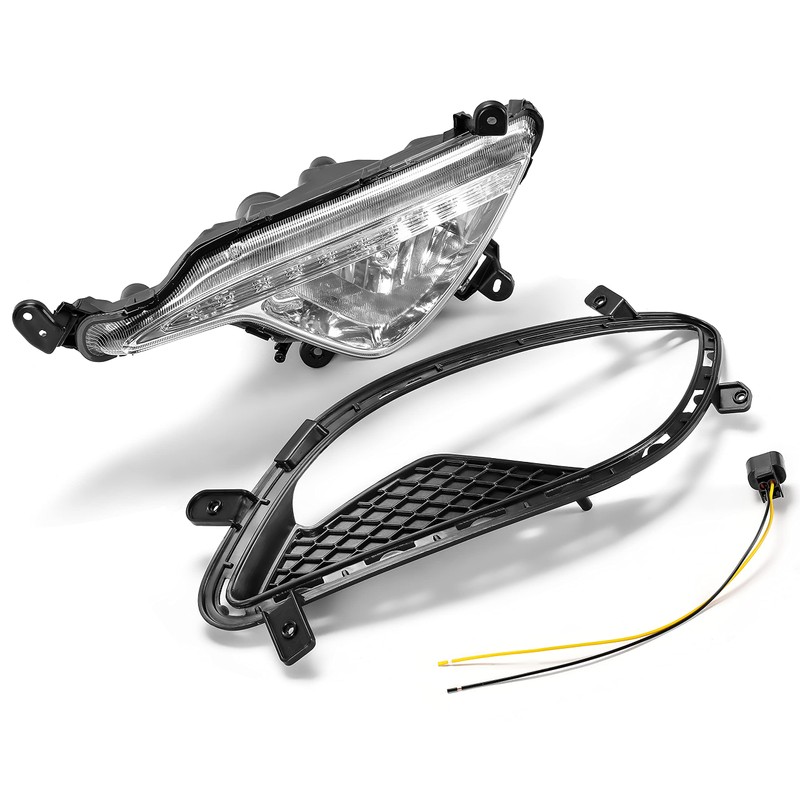 HECASA Halogen Left Fog Light Assembly Compatible with 2013-2017 Hyundai