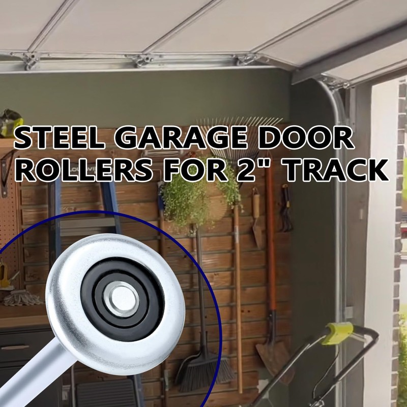 10 Pack 9" Stem Steel Commercial Grade Garage Door Rollers
