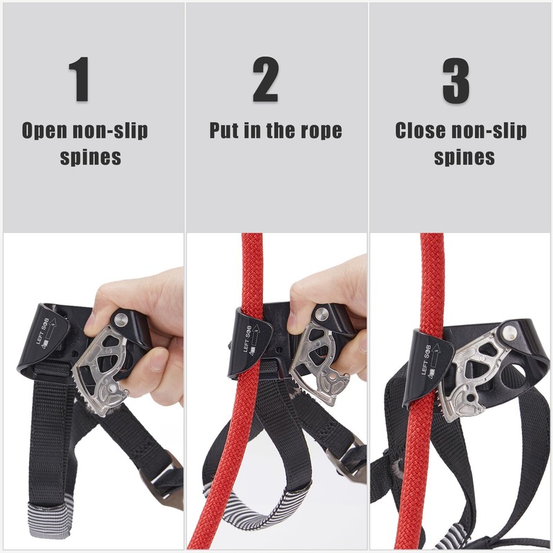 Climbing Clamp Climbing Foot Lift Right and Left for Mountaineering,