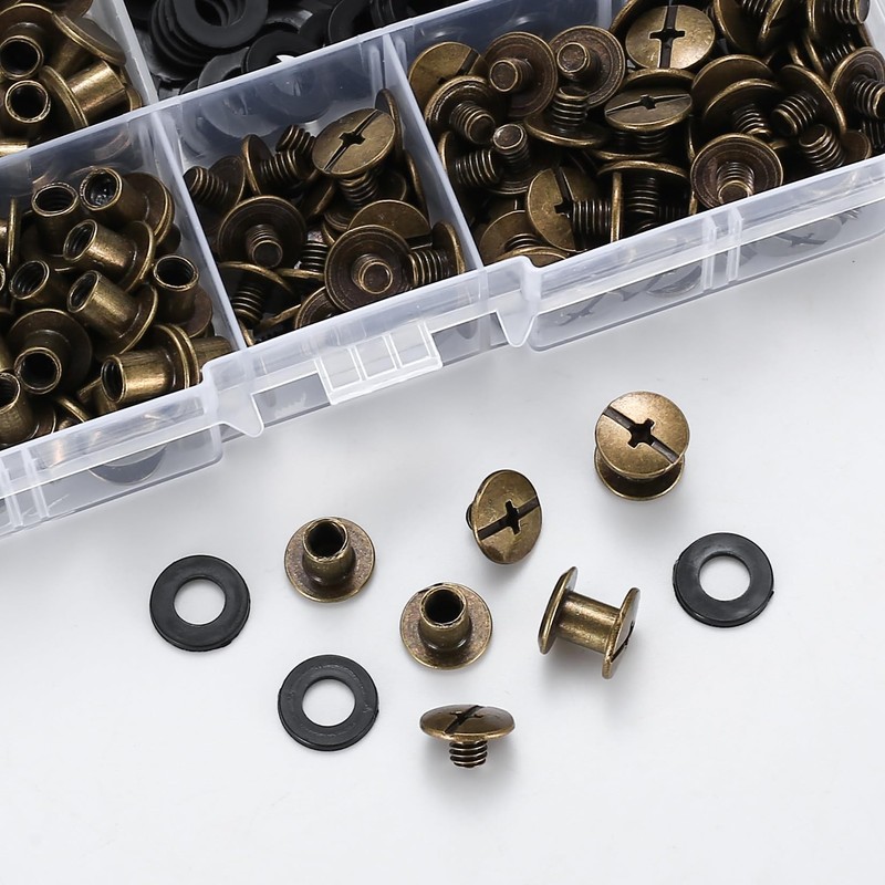 Chicago 330 Pcs Screws for Leather Rivets and Book Binding,