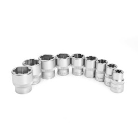 OEMTOOLS 22968 9-Piece, 3/8-Inch Drive SA Nut Busting Bolt Extractor Socket Set, Stripped Bolt Extractor, Lug Nut Removal Tool, Damaged Bolt Extractor
