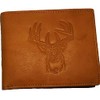 Deer Head All Leather Bifold Wallet