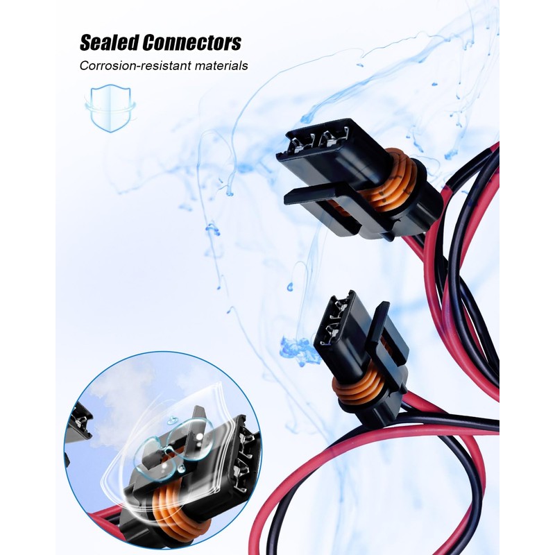 AUGREX Engine Cooling Fan Motor Wiring Harness Fit for Dodge