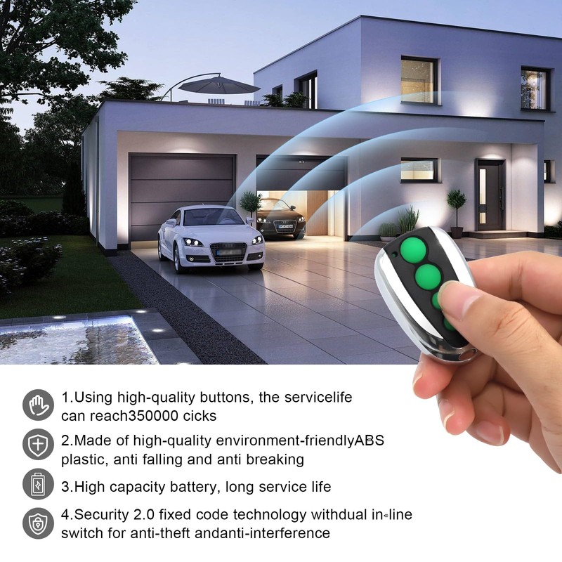 433.92 MHz Remote Control Compatible with All Topens M12, 4