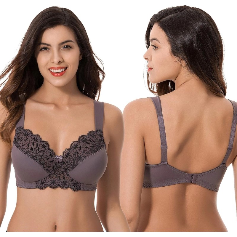 Curve Muse Plus-Size Wire-Free / Wireless Unlined Comfort Bras 46C