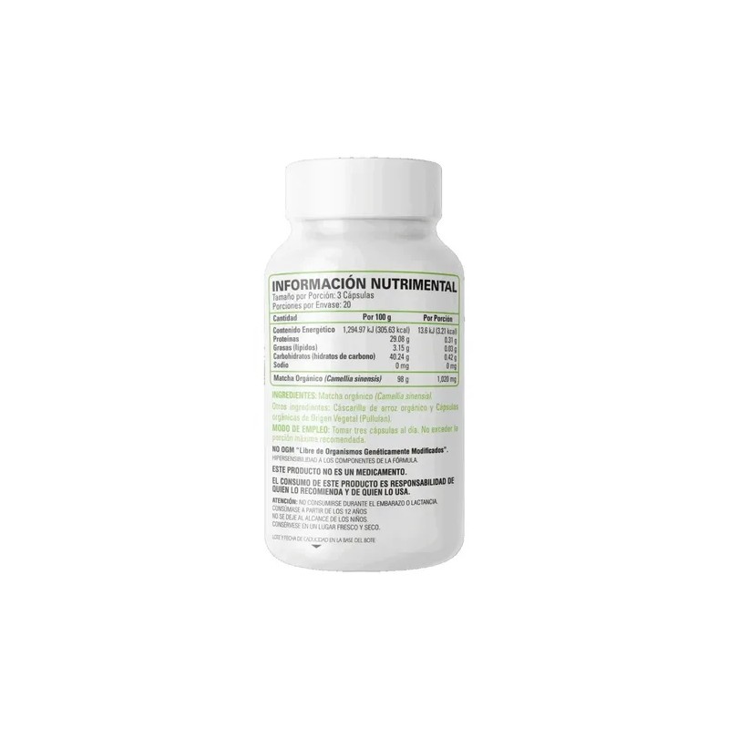 Matcha Organic Side Organic Matcha Caps 60 Capsulas
