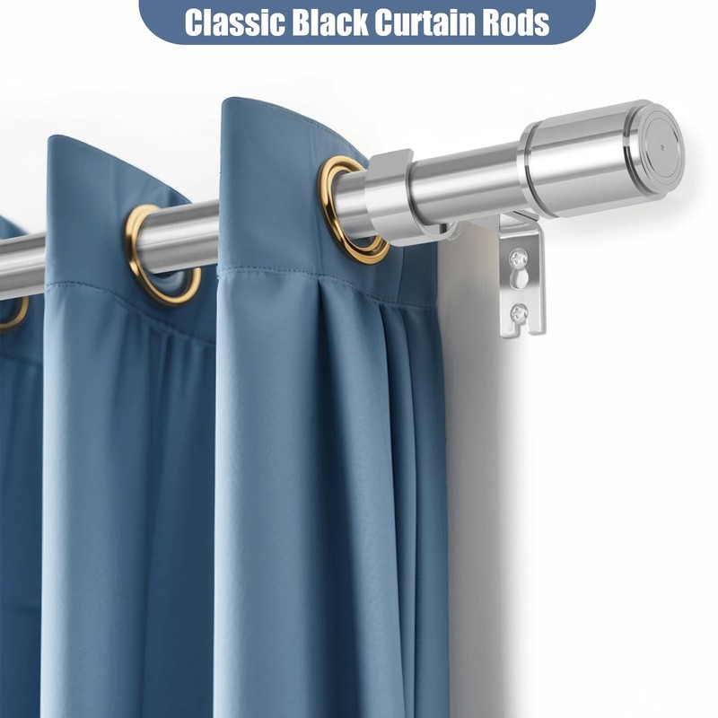 Anndason Heavy Duty 1 Inch Corner Curtain Rods Set 30-76