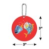 Sushi Tuna Fish Yellowtail Roll Round Luggage ID Tag Card