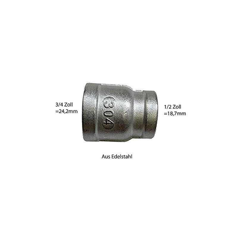 Sleeve Reducing Thread Stainless Steel Internal Thread 3/4 Inch to
