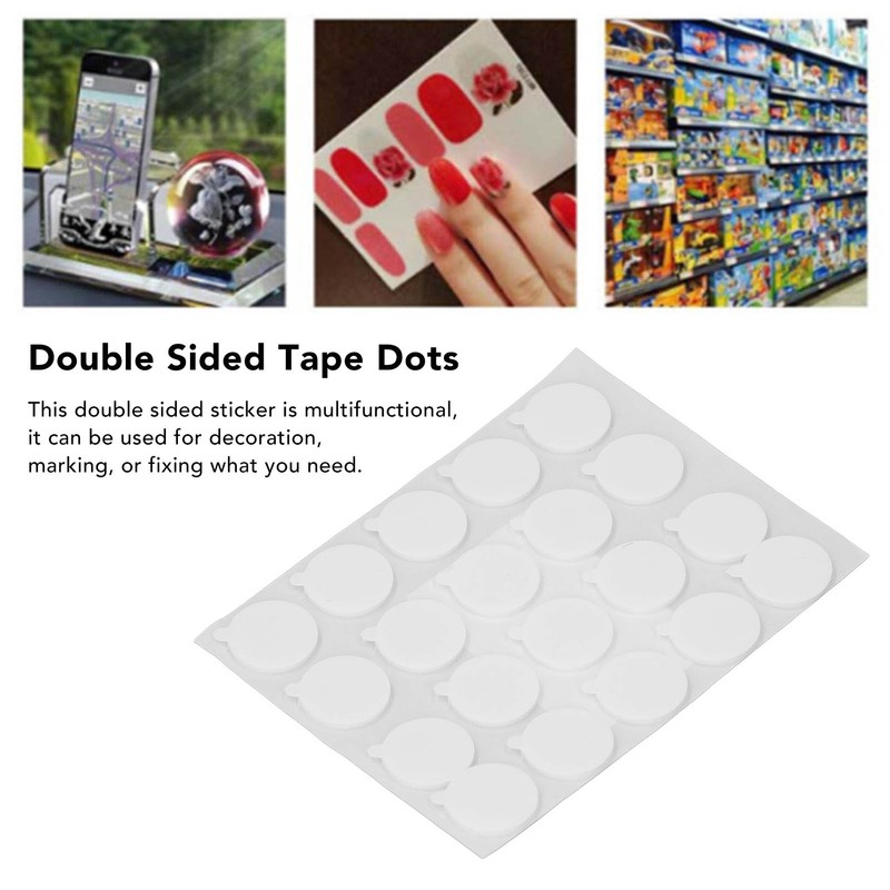 10 Set Double Sided Sticky Dots with Ear Round Putty