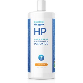 Essential Oxygen Food Grade Hydrogen Peroxide 3%, Natural Cleaner, Refill, 32 Fl Oz