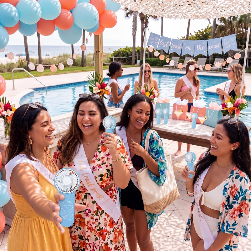 Gerrii 8 Pcs Last Toast on The Coast Bachelorette Party