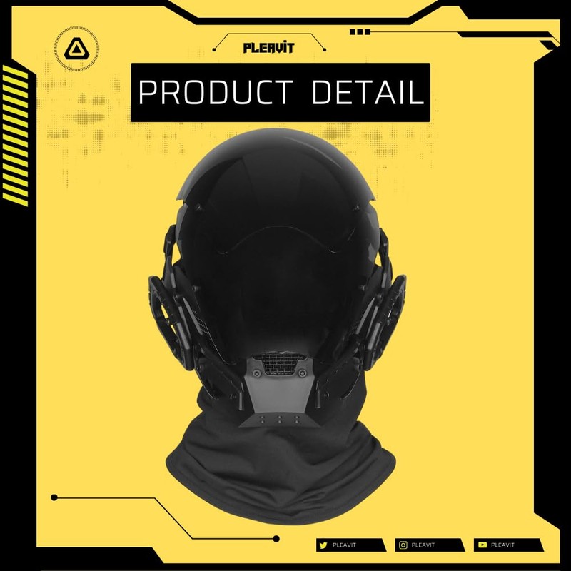 PLEAVIT Cyberpunk Cosplay Helmet