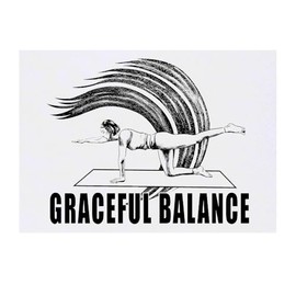 Large 'Dynamic Yoga Stretching Posture' Temporary Tattoo (TO00074467)