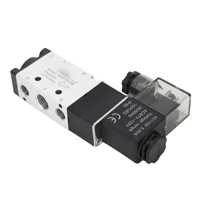 4V210‑08 Electric Solenoid Valve 2 Position 5 Way Cylinder Control