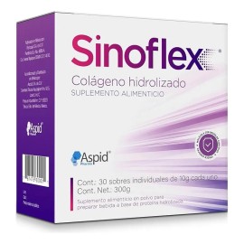 Sinoflex, Colágeno Hidrolizado Con 30 Sobres De 10 G C/u Sin Sabor