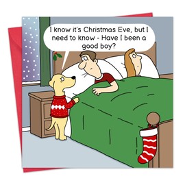 Twizler Funny Christmas Card from the Dog - Humour Dog Christmas Card - Mens Christmas Card for Him Husband Dad Son - Womens Christmas Card for Her Wife Mum Daughter - Merry Xmas Card