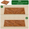 Teak Wood Bath Mat for Bathroom - Anti Slip Square