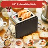 YSSOA Stainless Steel Toaster 2 Slice with Extra Wide Slot