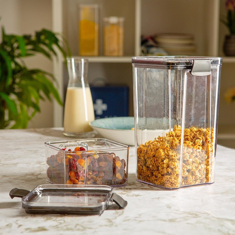 Argon Tableware Food Storage Container - Black - Pack of