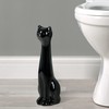 Allure Home Creation Black Cat 2-Piece Toilet Brush Holder and