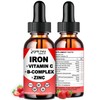 Liquid Iron Supplement w/Vitamin C, A, B-Complex, Vegan Iron Drops