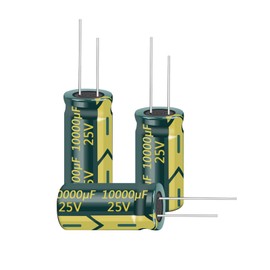 PENGLIN 5pcs Electrolytic Capacitors Aluminum Electrolytic Capacitors 25V 10000UF 105℃ 18X35mm High Frequency Low Resistance Long Life (25V 10000μF)